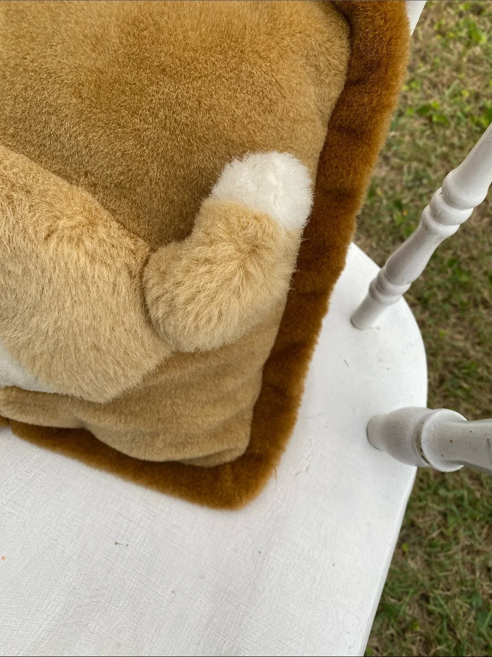 Vintage Kitty Cat Plush Pillow, Accent Tan & Cream Cozy Decorative Cushion 3D